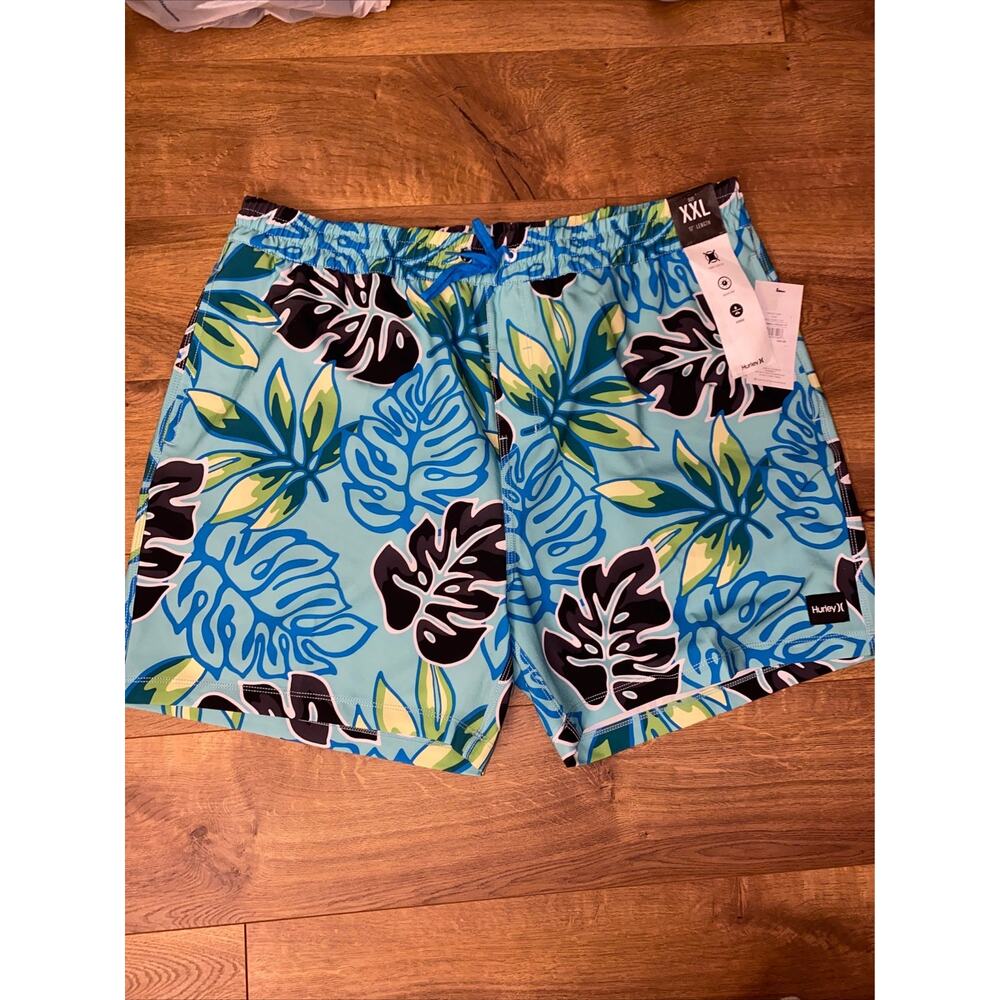 Hurley Mens XXL Cannonball Volley Elastic Waist Swim Shorts 17"‎
